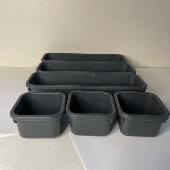Made Smart Value 6 Piece Interlocking storage Bins Gray Storage - Picture 5 of 5